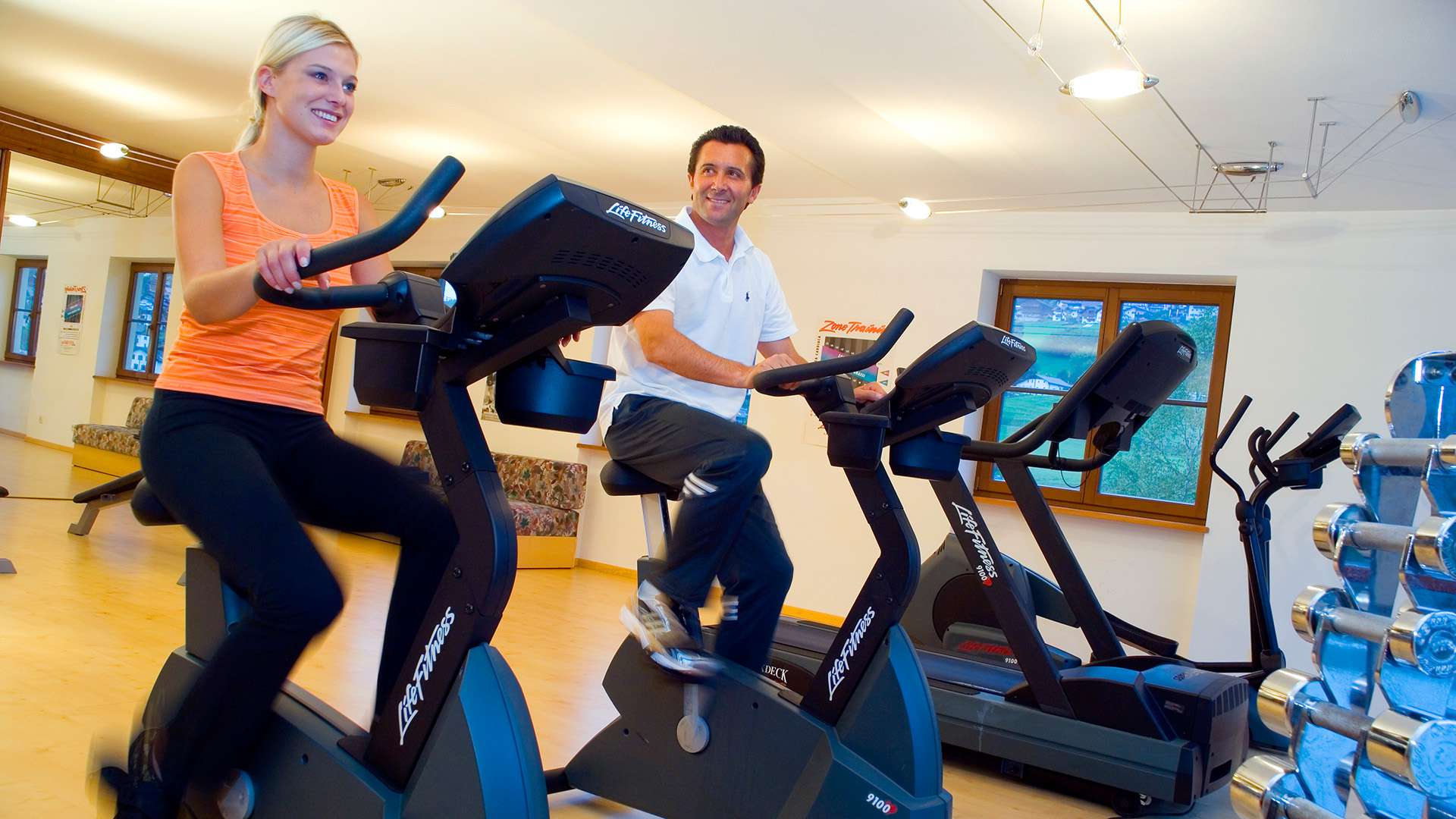 Der Fitnessraum im Hotel La Perla